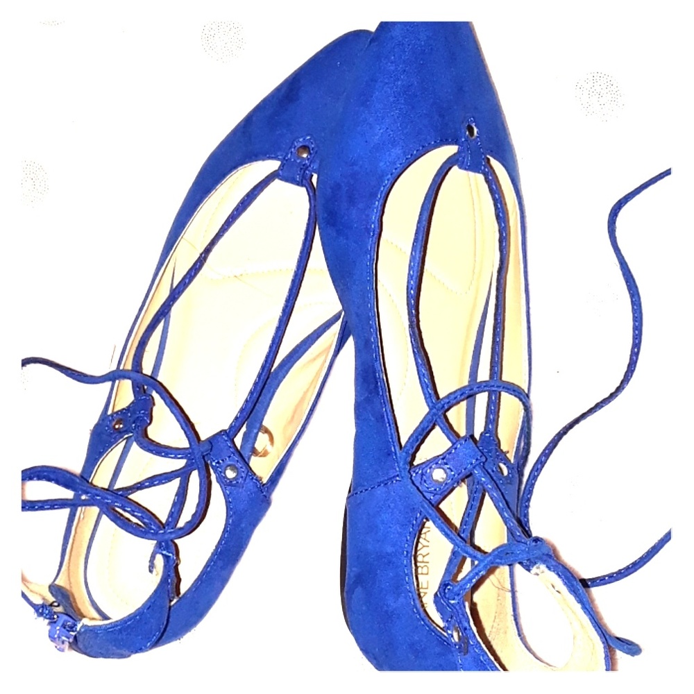 Soft Blue Laced Flats.